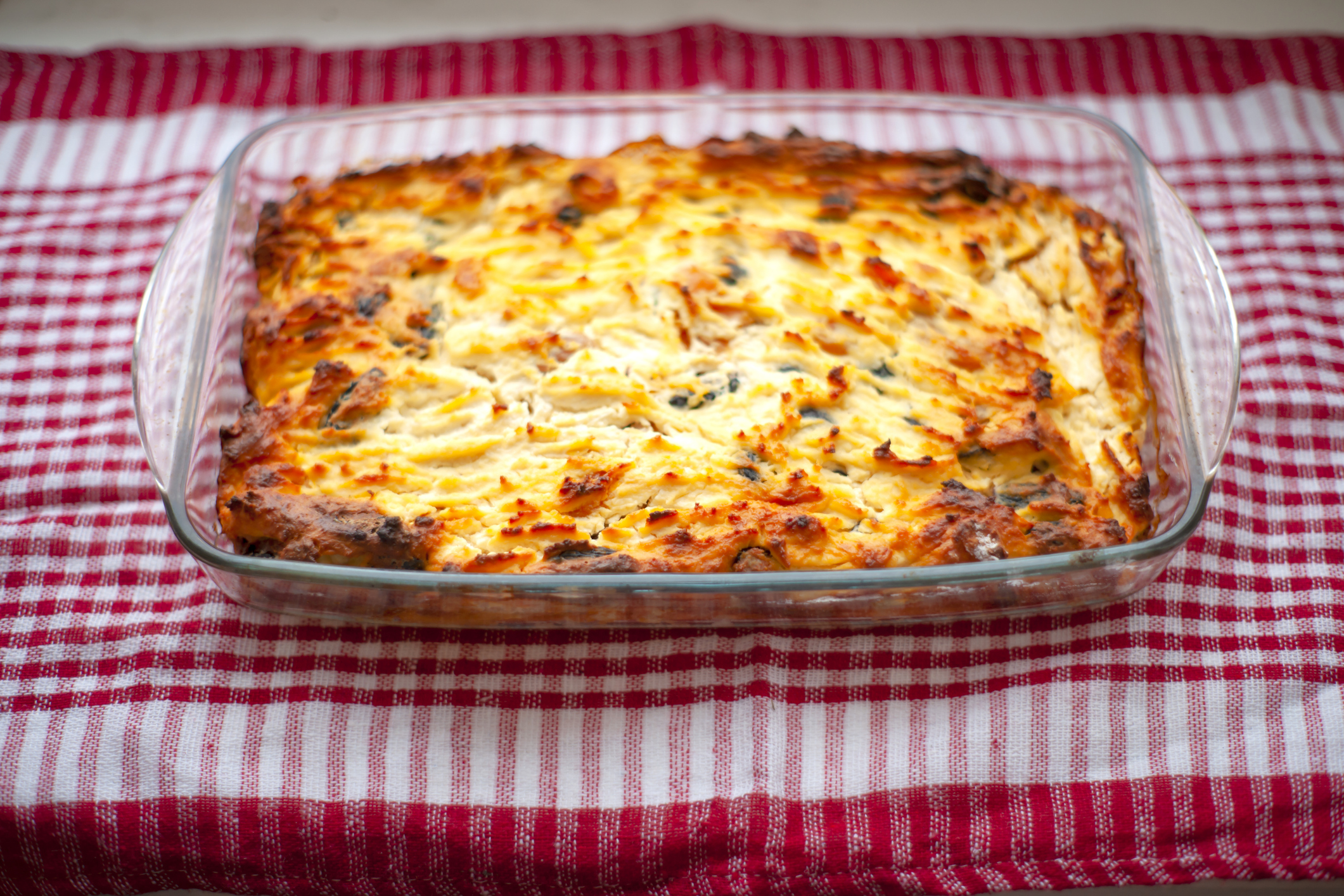 Frissen sült casserole a jénaiban