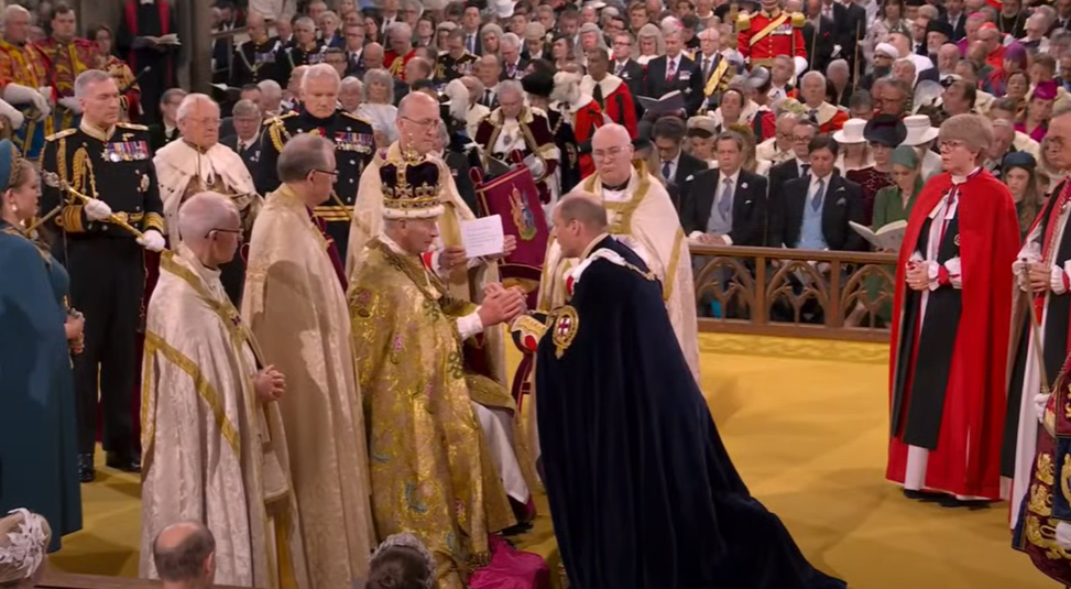 Vilmos esküt tesz a királynak.