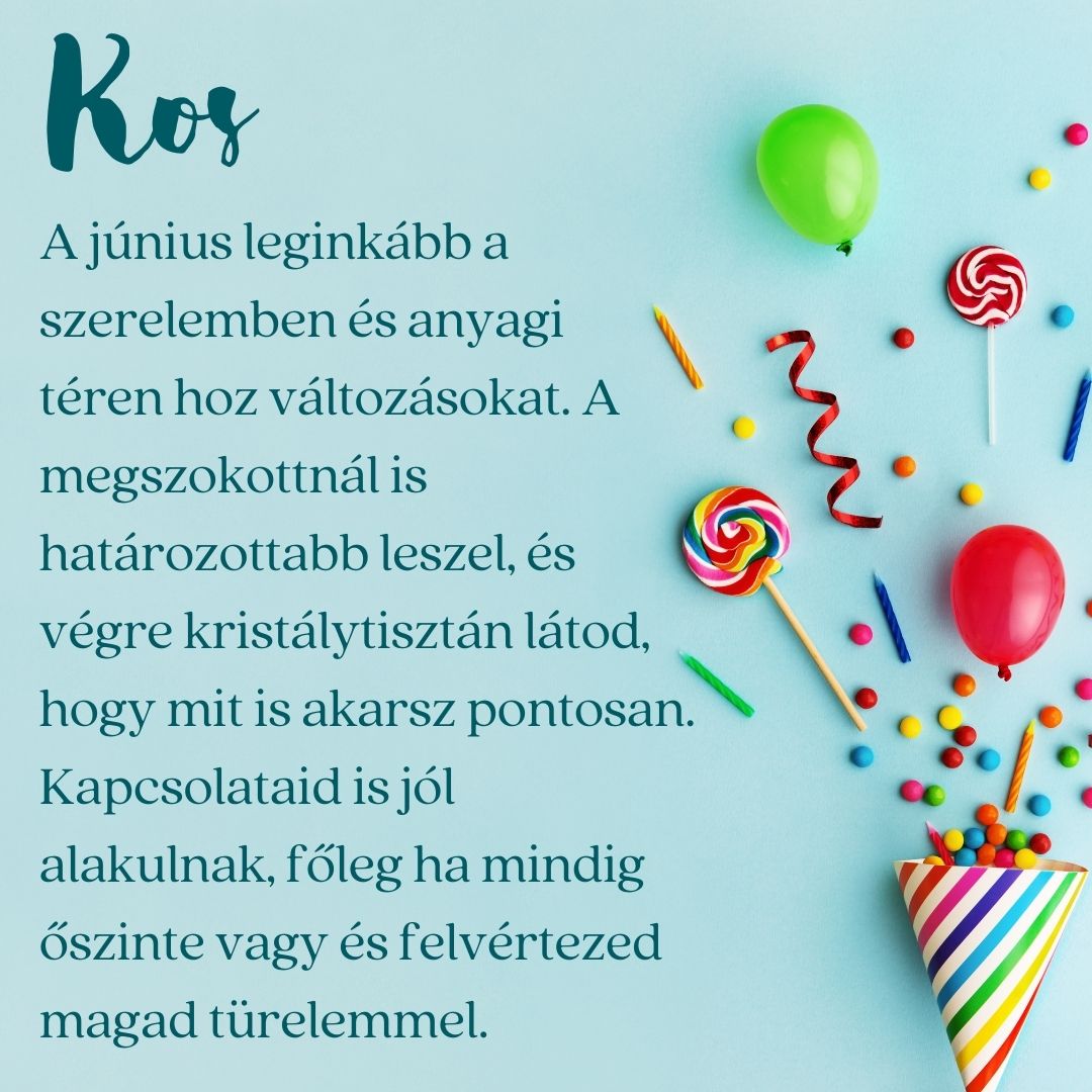 Júniusi horoszkóp 2023