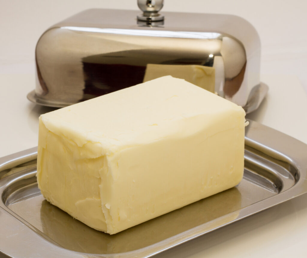 A jól ismert fém vajtároló