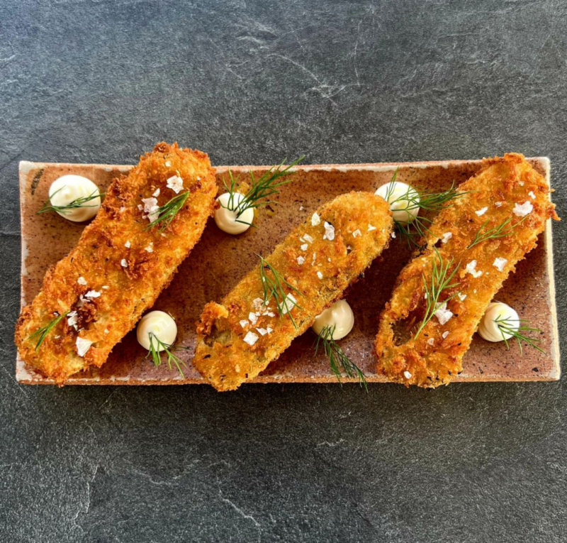 Rántott kovászos uborka