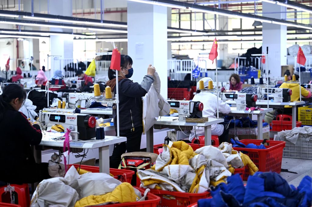 Gyári munkások Kínában.Fotó: Getty Images