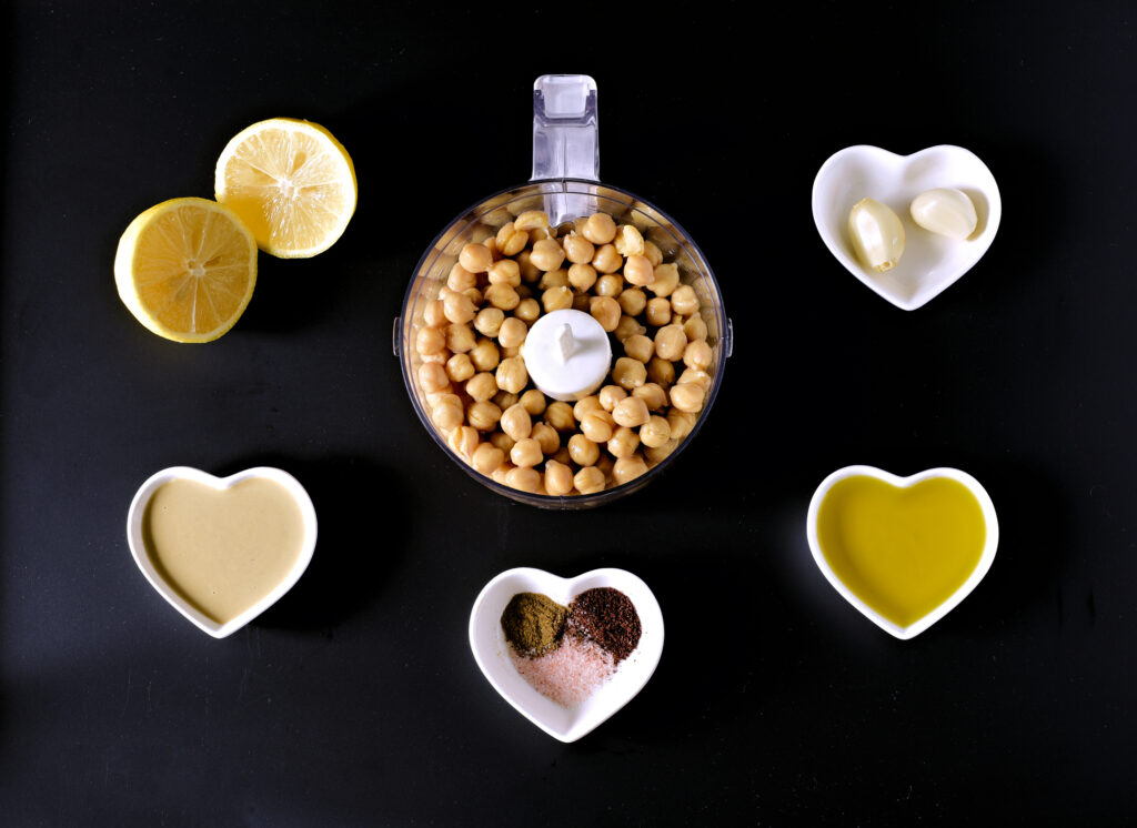 Hummusz-hozzávalók