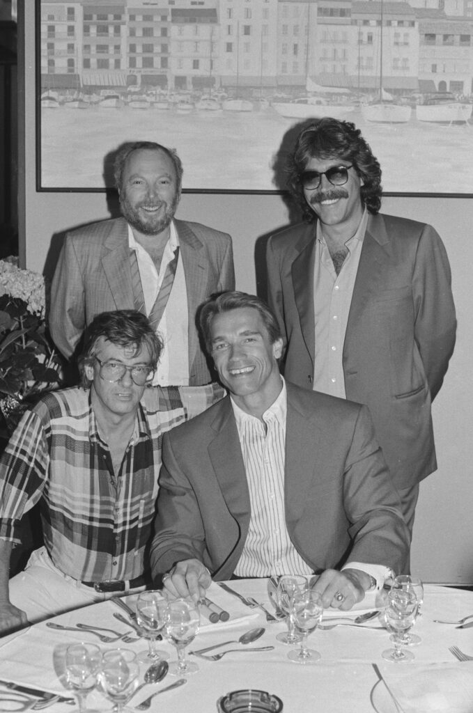 Andrew Vajna, Mario Kassar, Paul Verhoeven és Arnold Schwarzenegger