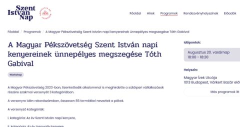 Már nem Tóth Gabi fogja megszelni a nemzet kenyerét augusztus 20-án