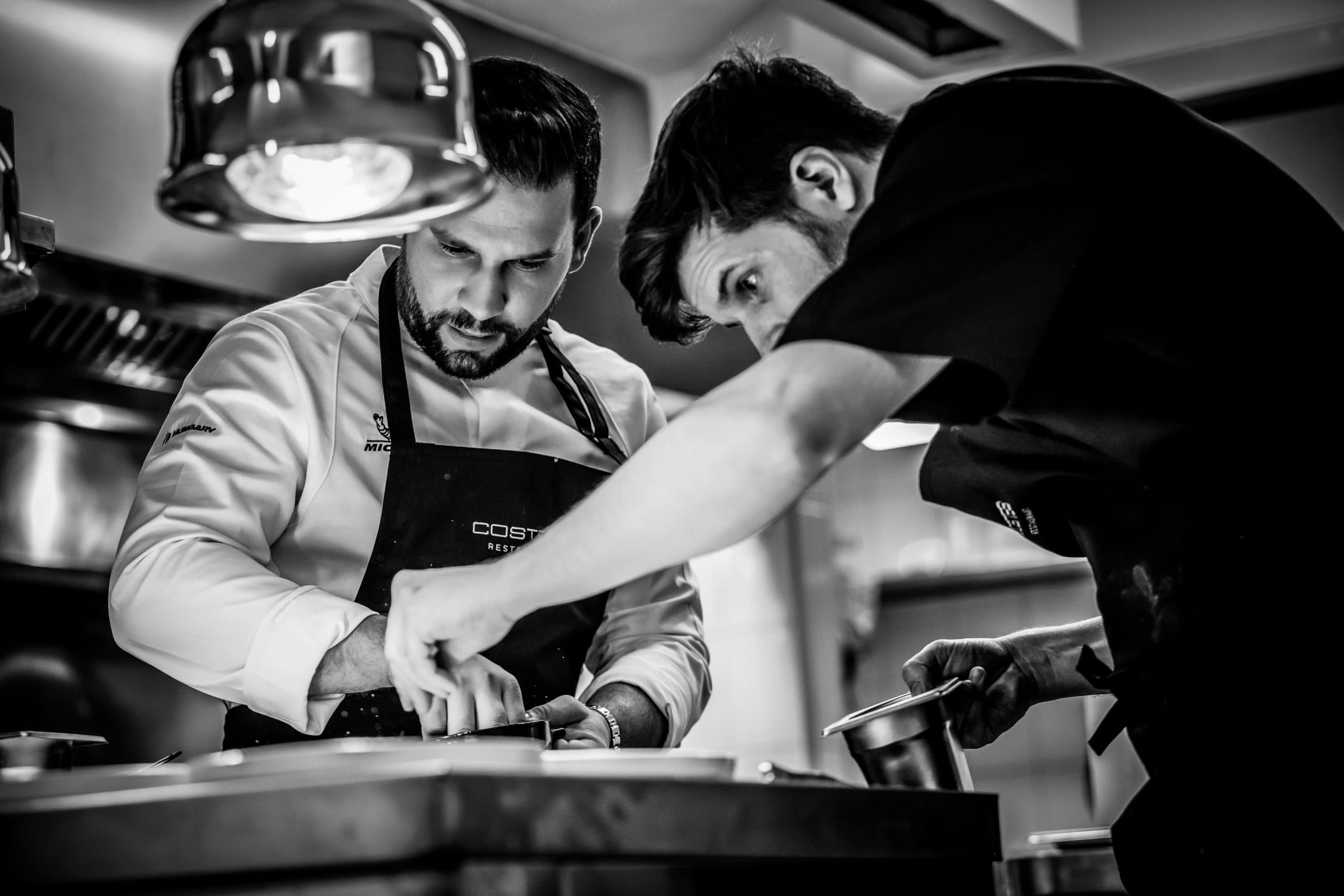 Rácz Jenő és Koppány Levente a Costes konyháján