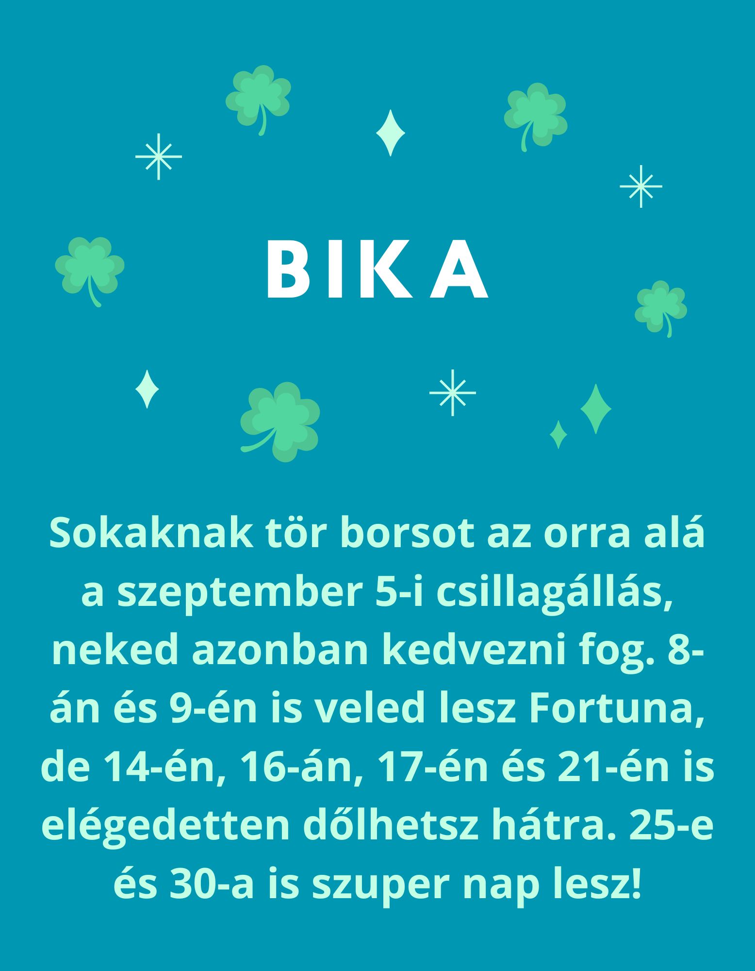 Szeptemberi szerencsenapok horoszkóp