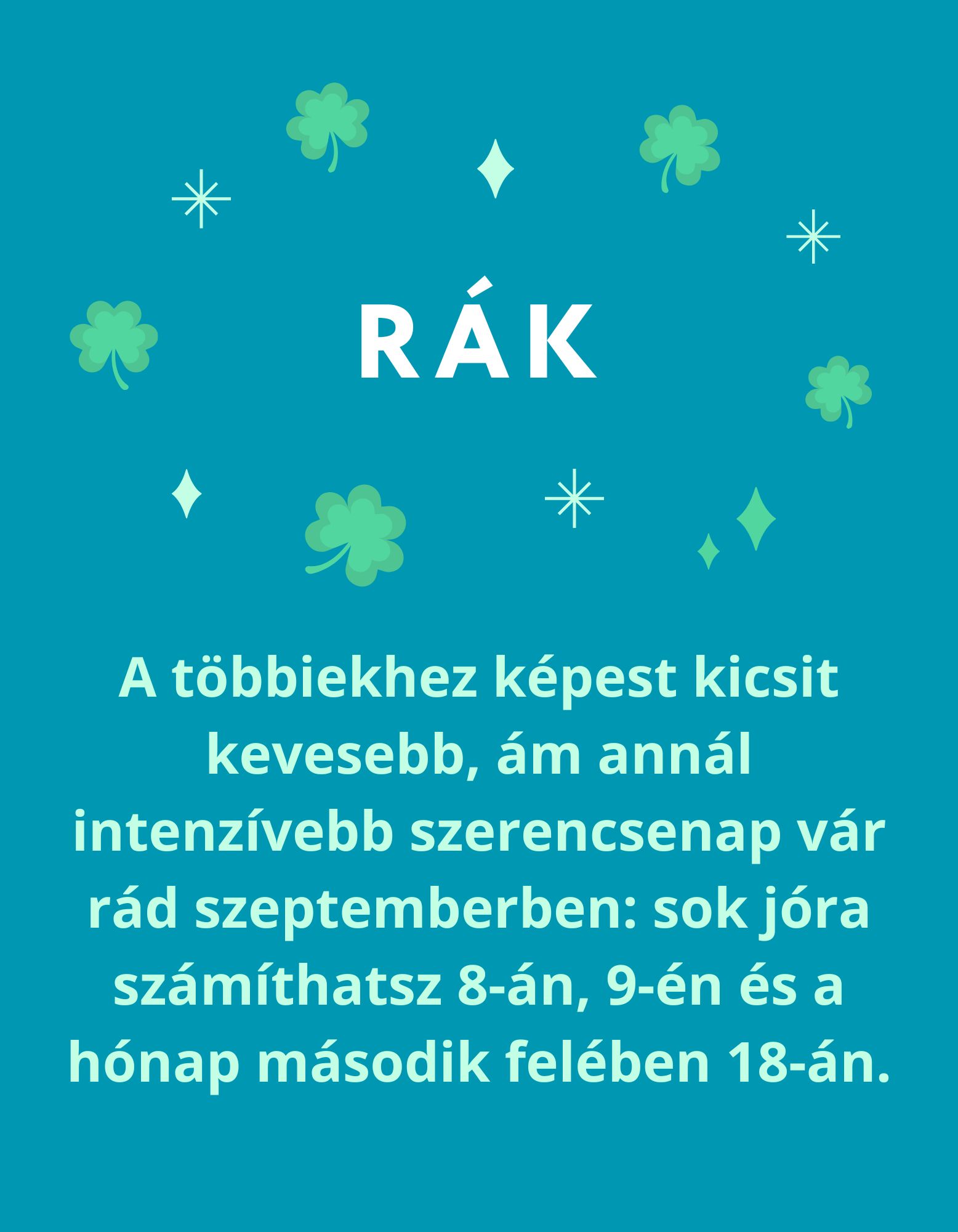 Szeptemberi szerencsenapok horoszkóp