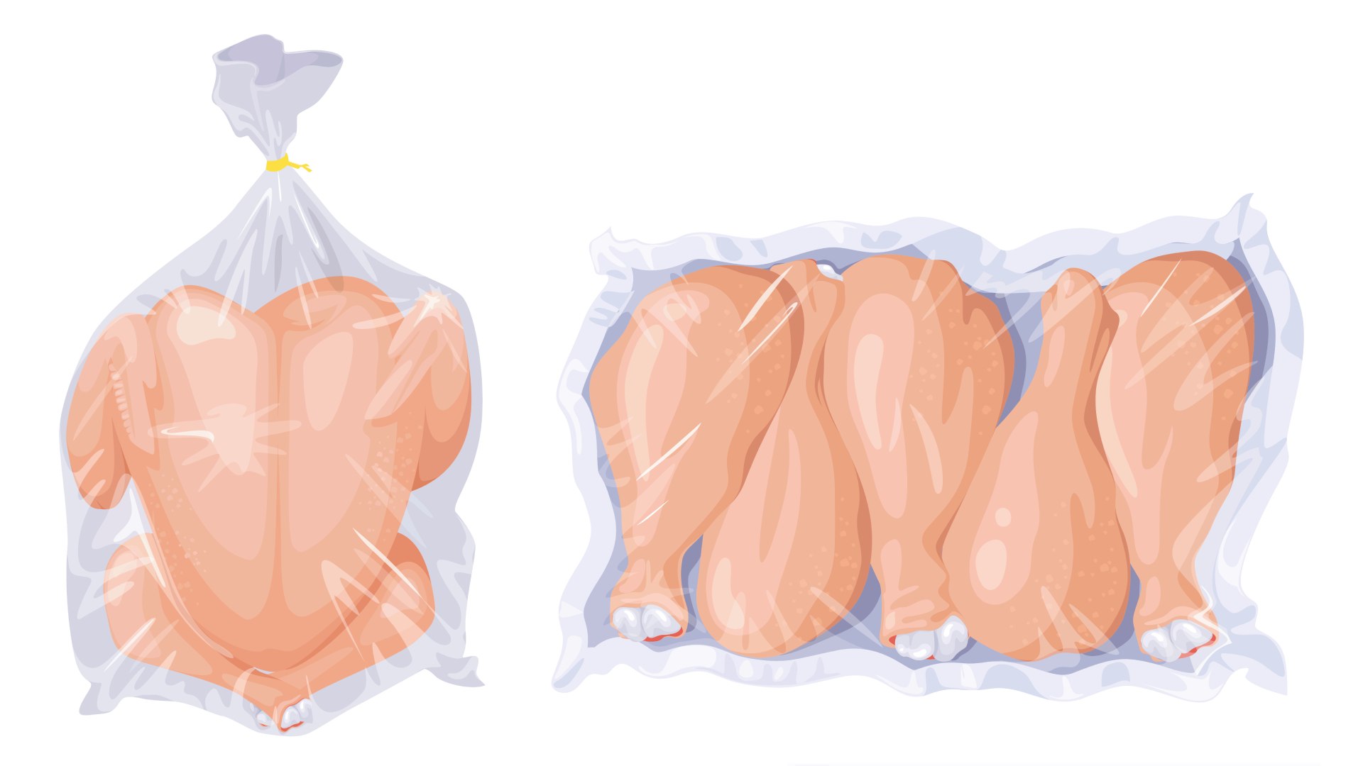 Ábra zacskóban tárolt csirkékről.