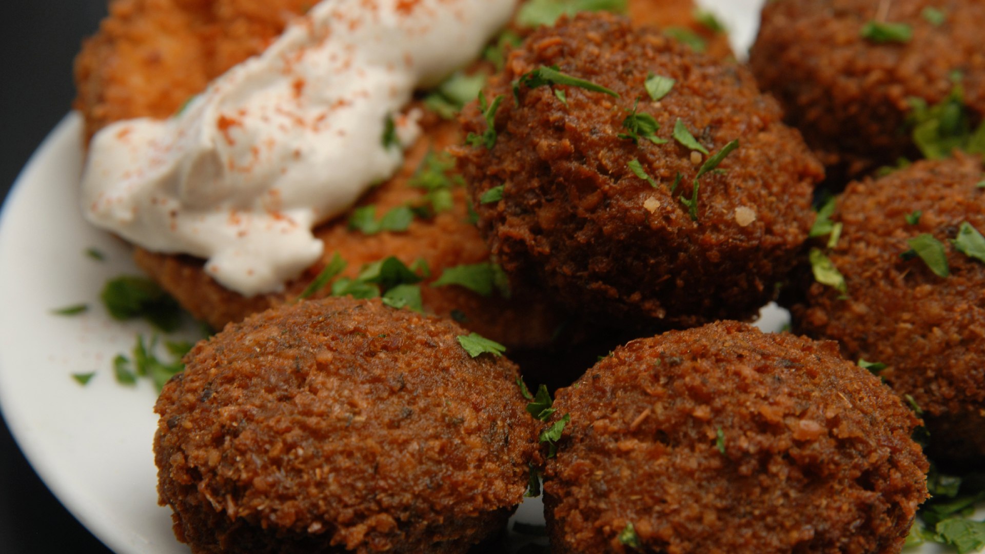 Falafelgolyók.