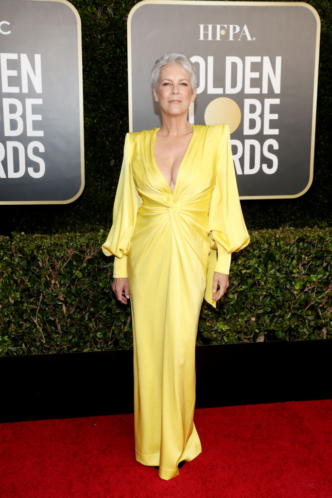 Jamie Lee Curtis a 2021-es Golden Globe-gálán (Fotó: Todd Williamson/NBC/NBCU Photo Bank via Getty Images)