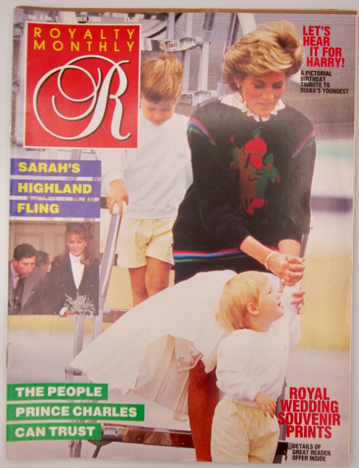 Harry herceg, Vilmos herceg és Diana hercegnő 