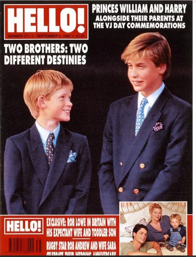 Vilmos herceg és Harry herceg 1995-ben.