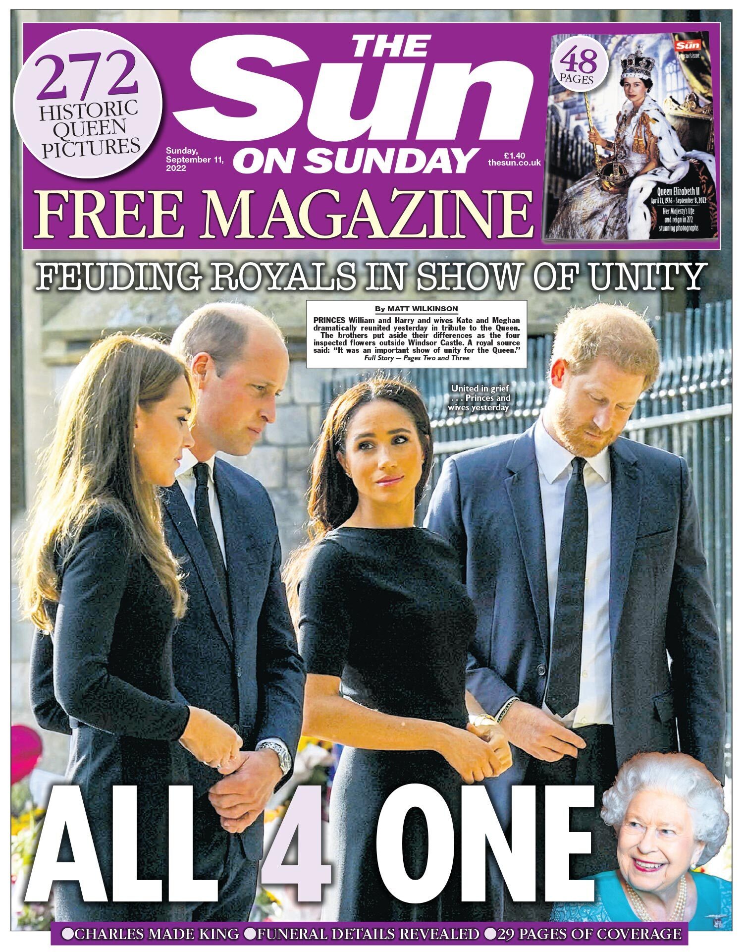 Harry herceg, Vilmos herceg, Katalin hercegné és Meghan Markle 