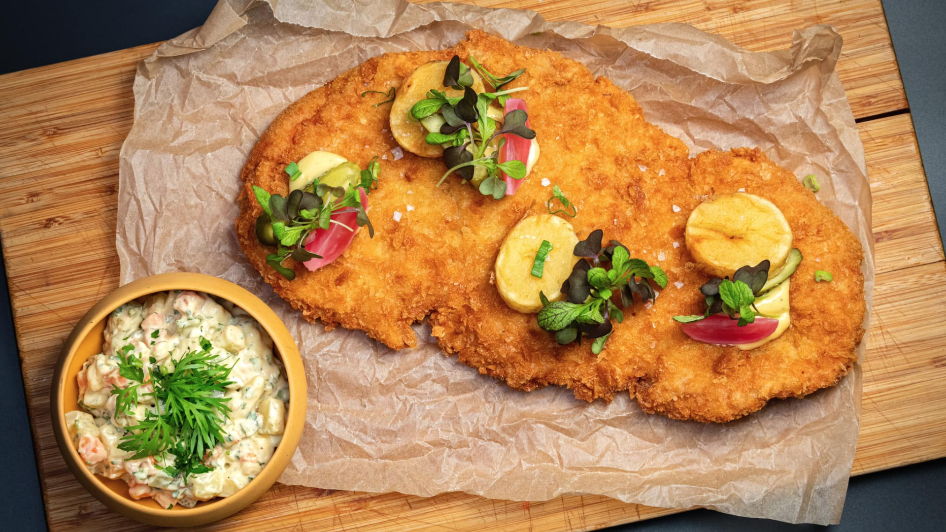 Vokál Rock Bistro, rántott hús