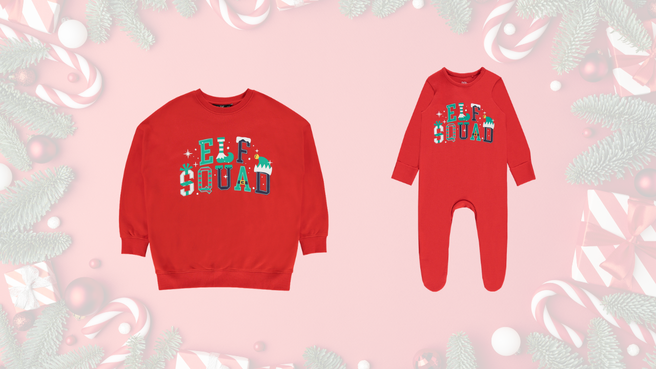 karácsonyi pulóver és kezeslábas