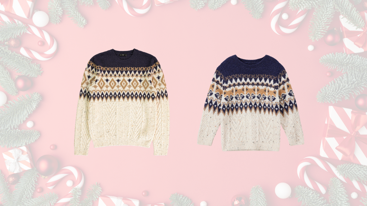 Apa-fiú karácsonyi pulcsik