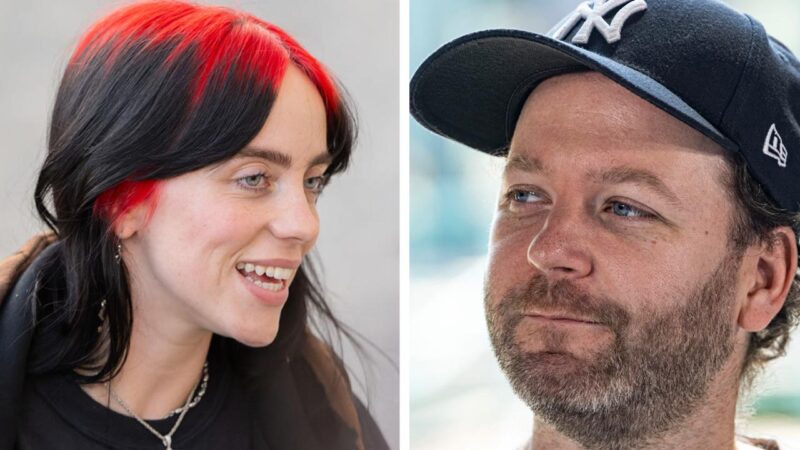 Billie Eilish (RB/Bauer-Griffin/GC Images) és Rév Marcell (MTI/Szigetváry Zsolt)