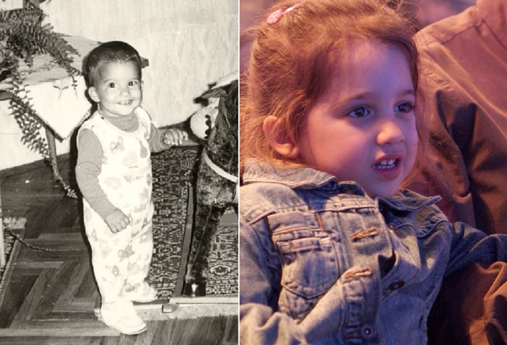 Rubint Réka és Schobert Lara kicsiként