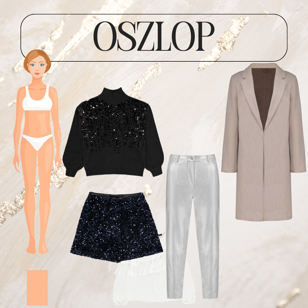 Ruhák oszlop testalkatra