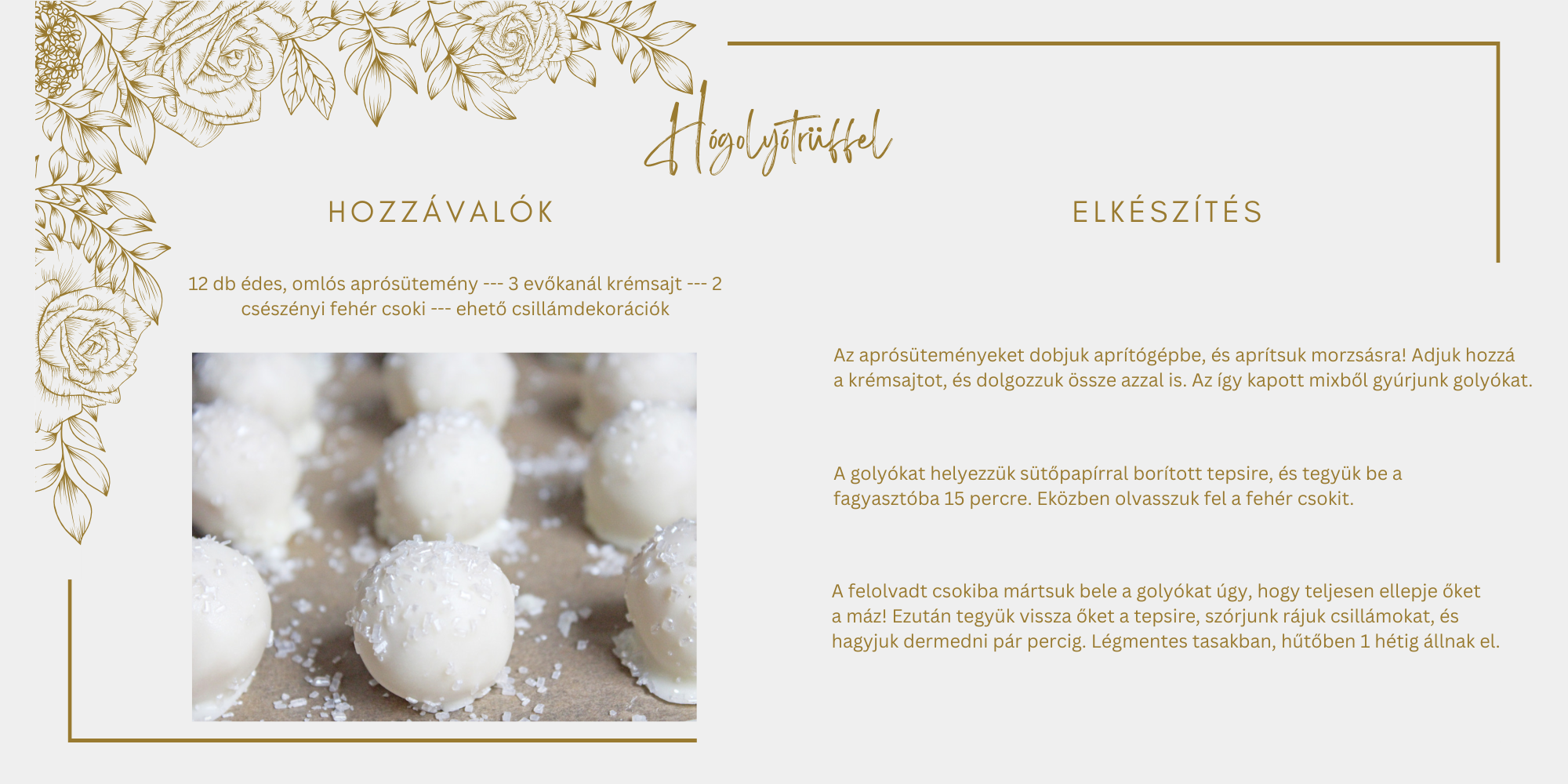 Karácsonyi süti: Hógolyótrüffel