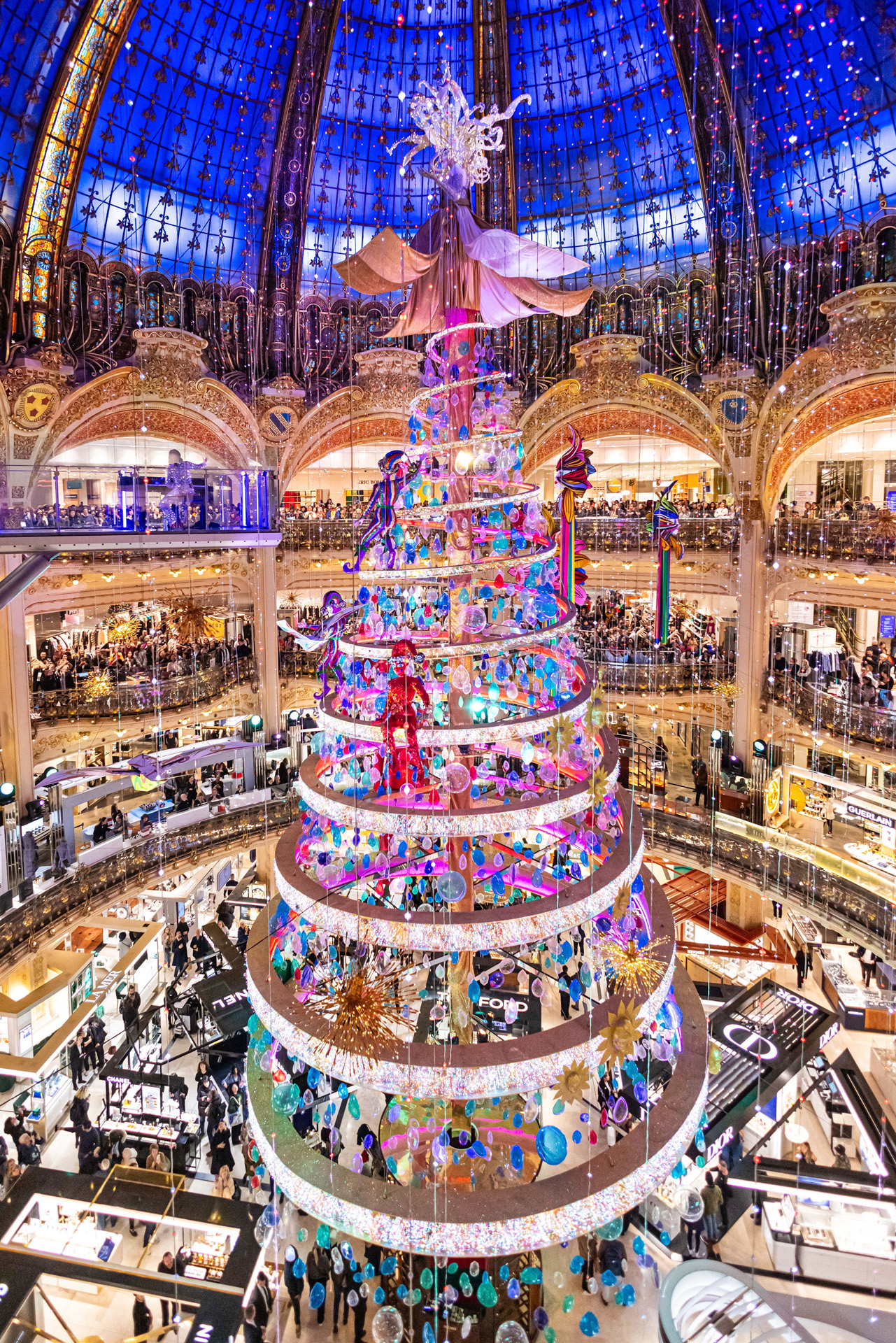 A Galeries Lafayette karácsonyi fényei