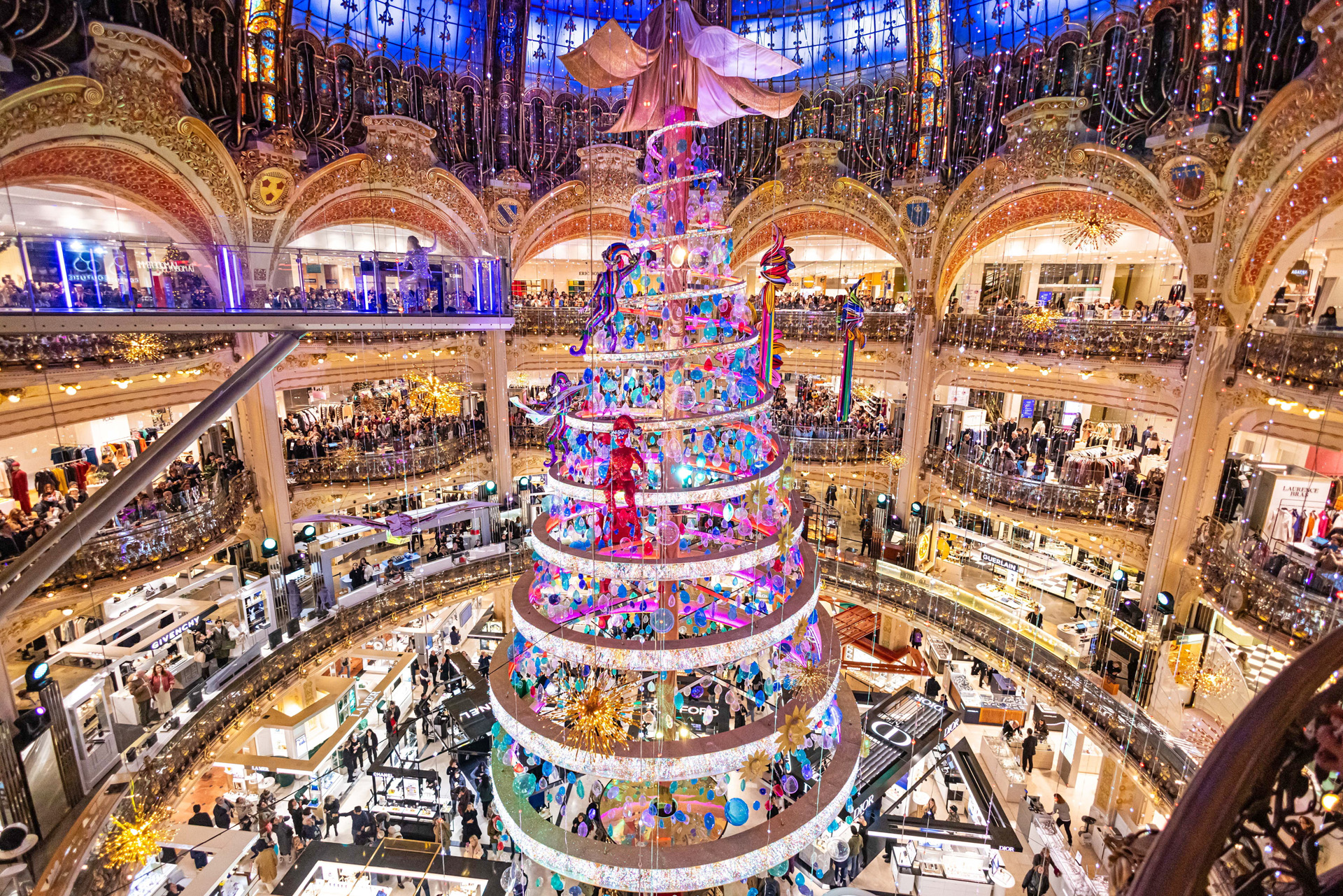 A Galeries Lafayette karácsonyi fényei
