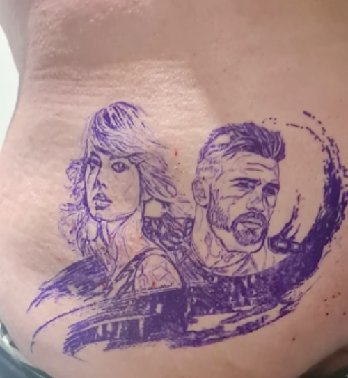 Az elkészült tetoválás 