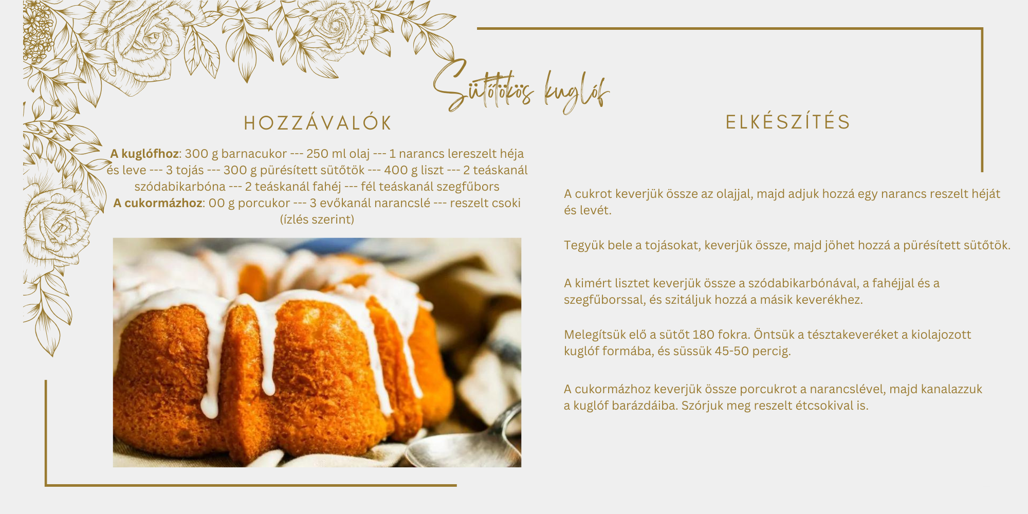 Karácsonyi süti: sütőtökös kuglóf