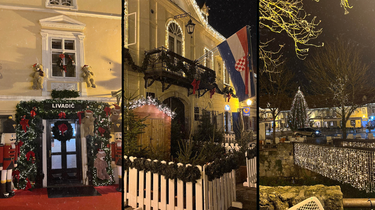 Karácsonyi dekoráció Samoborban