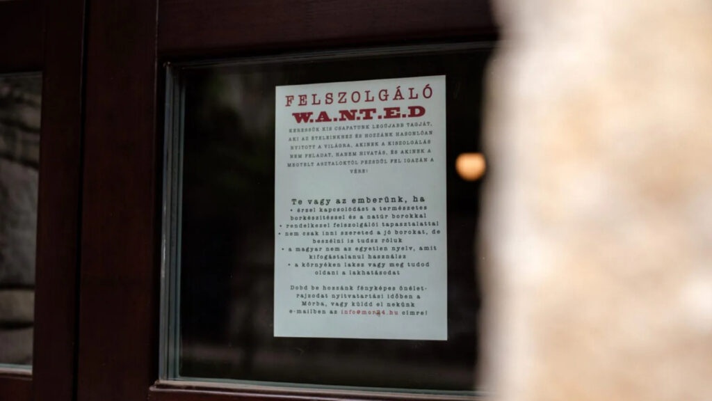 Álláshirdetés 2021-ből a Mór24 ajtaján