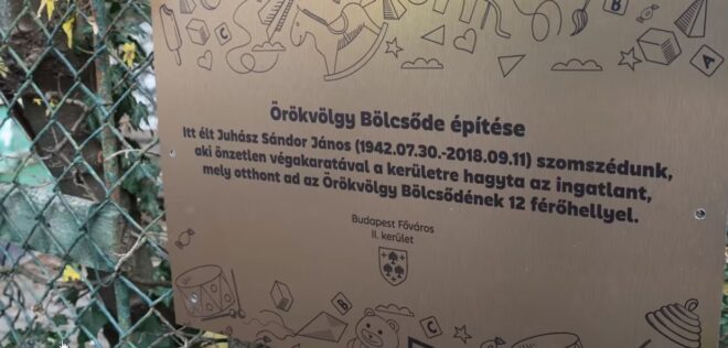 A II. kerületre hagyta hűvösvölgyi házát, bölcsőde lesz belőle