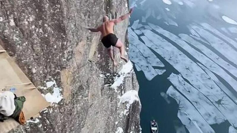 Ken Stornes a rekordugrás során - Fotó: Ken Stornes/Instagram