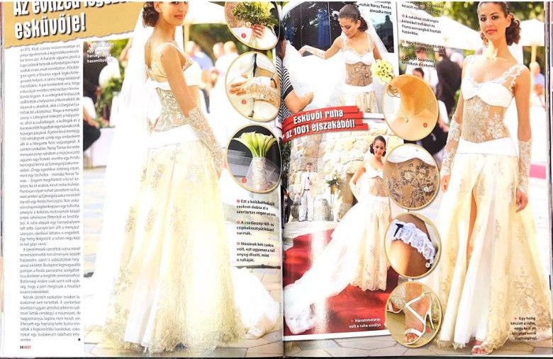 Ördög Nóra első esküvője a Best magazinban