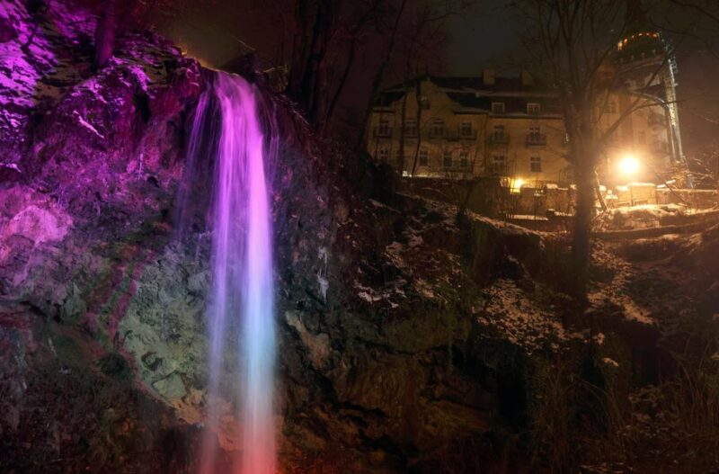 Adventi fényfestés Lillafüreden