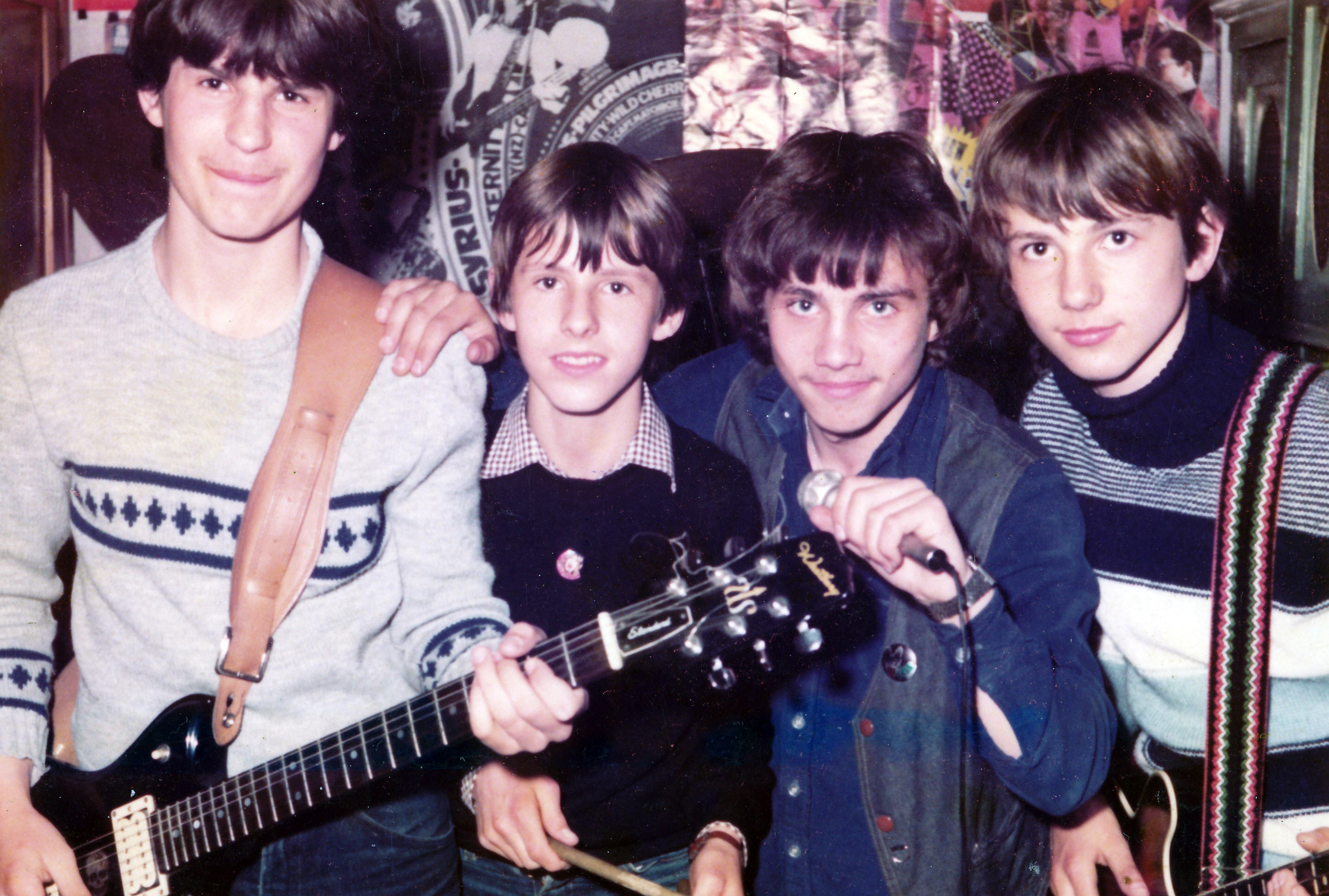 Ördög Tibor (Csipa), Kiss Endre (Endi) és első zenekaruk (archív)