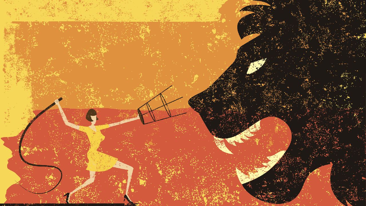 Oroszlánidomár nő