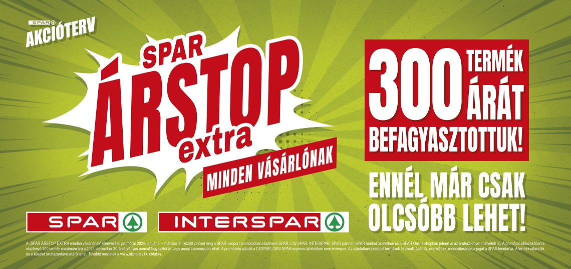 Március végéig befagyasztva marad 300 termék ára a SPAR-nál