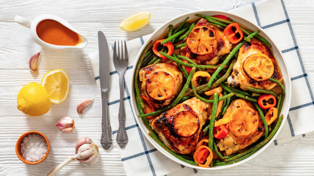 Szaftos csirke zöldségekkel