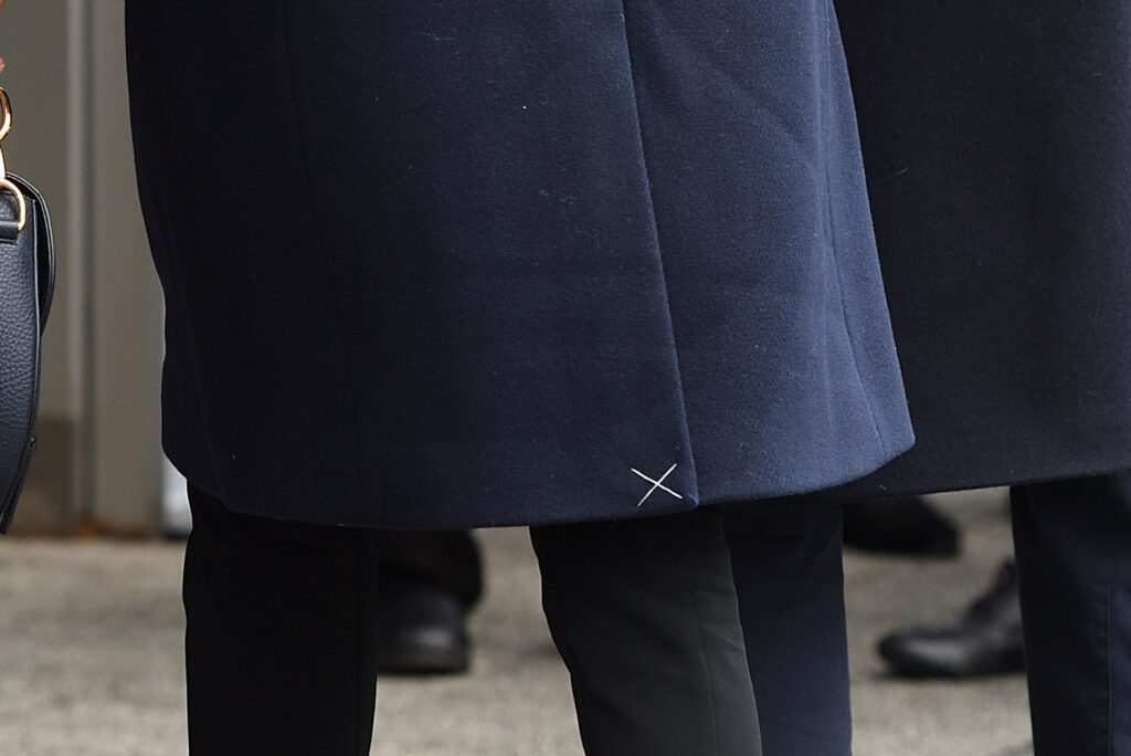 X-öltés télikabáton