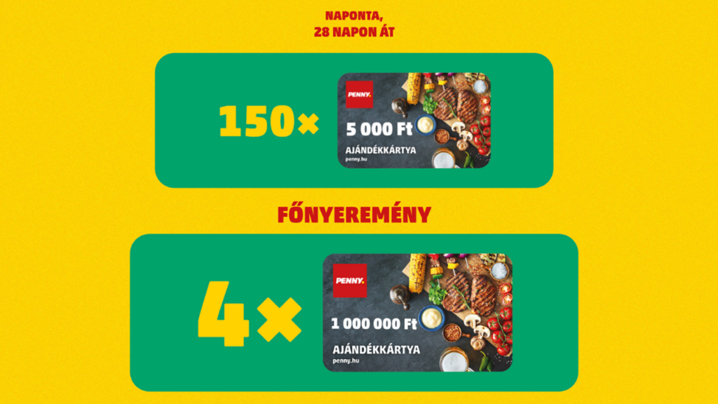 Most akár 1 millió forintot is nyerhet a PENNY-ben