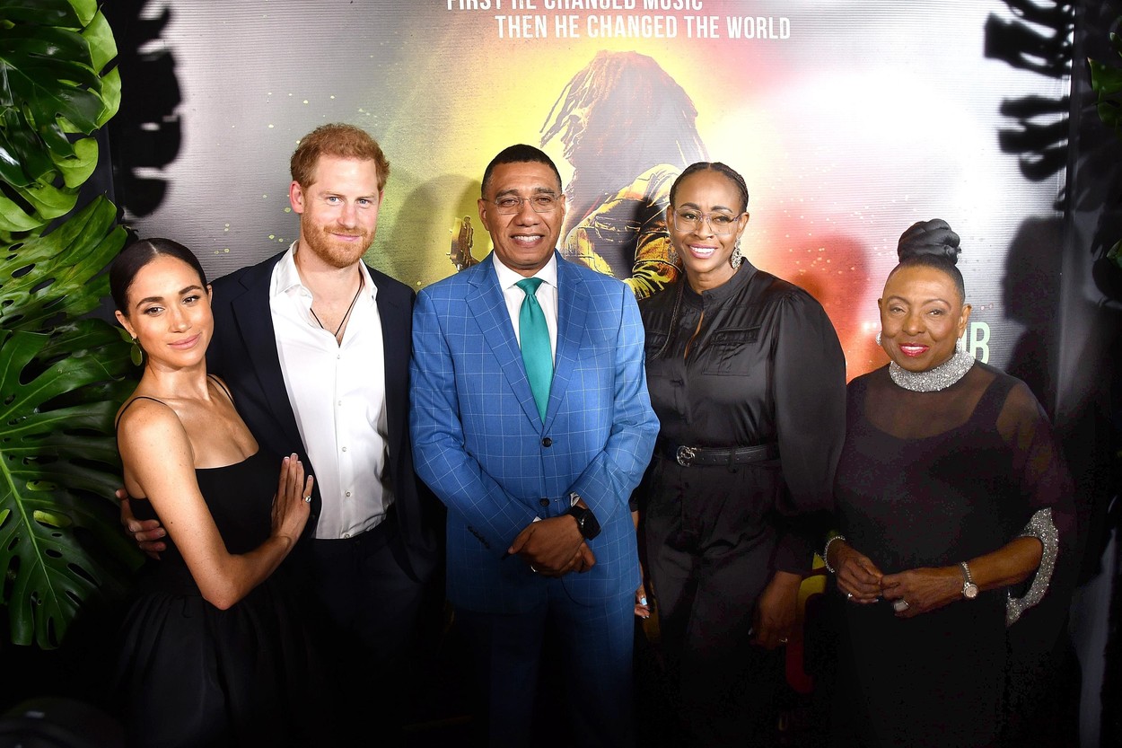 Harry herceg, Meghan Markle, Andrew Holness, Juliet Holness 