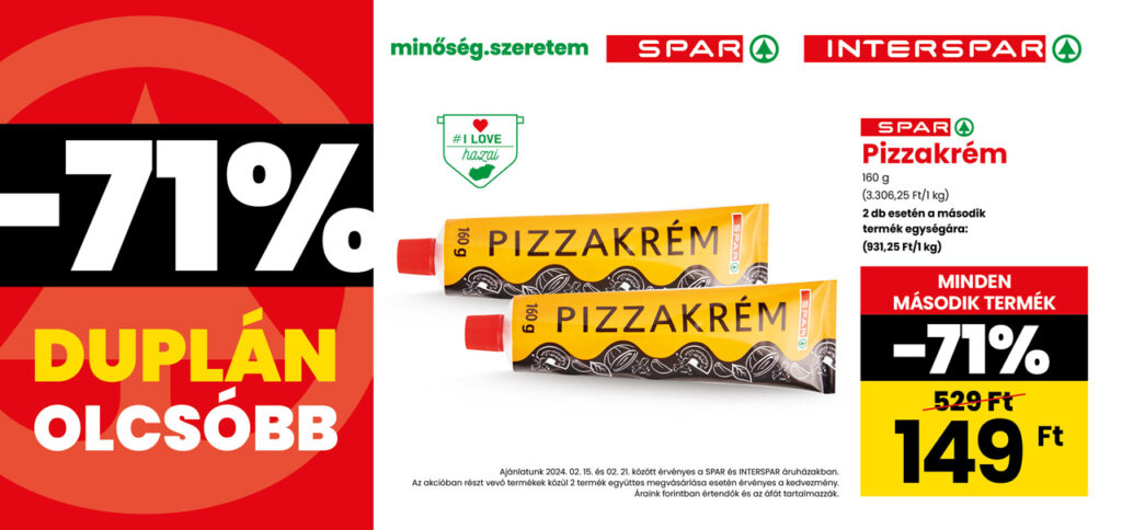 Duplán olcsóbb: ha kettőt vásárolsz ugyanabból a termékből, a másodikhoz akár 70% kedvezménnyel juthatsz hozzá