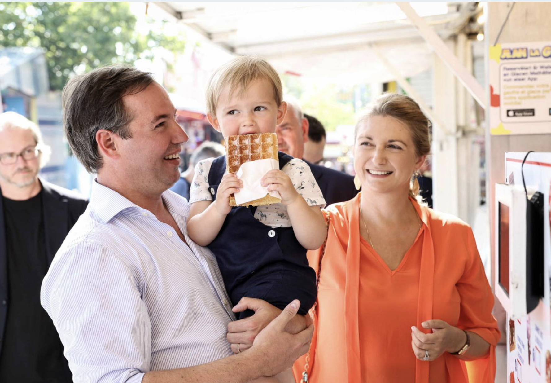 Károly luxembrugi herceg, Vilmos trónörökös és Stephanie hercegné. (fotó: Profimedia)