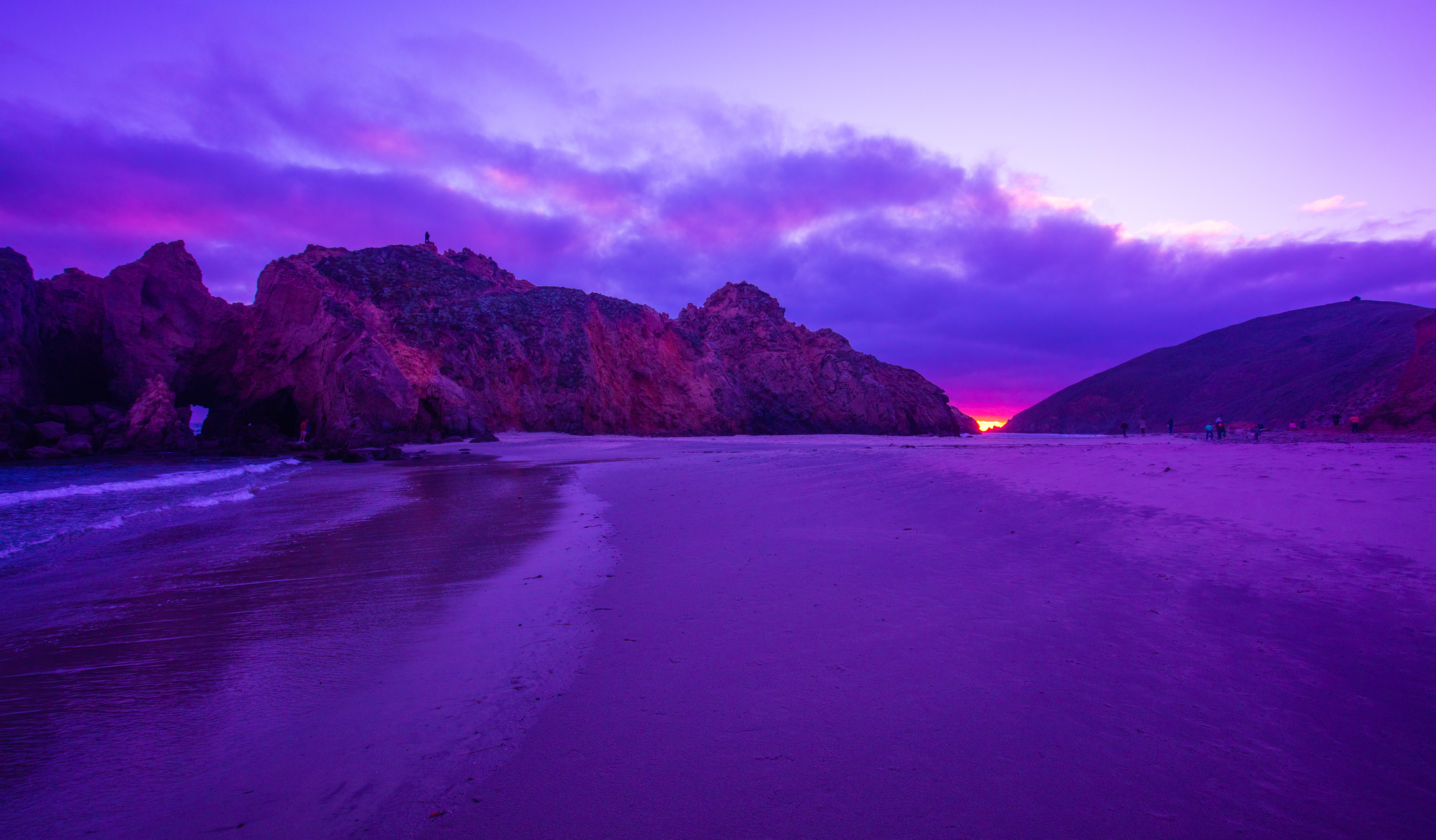 Lila homokos part: Pfeiffer Beach