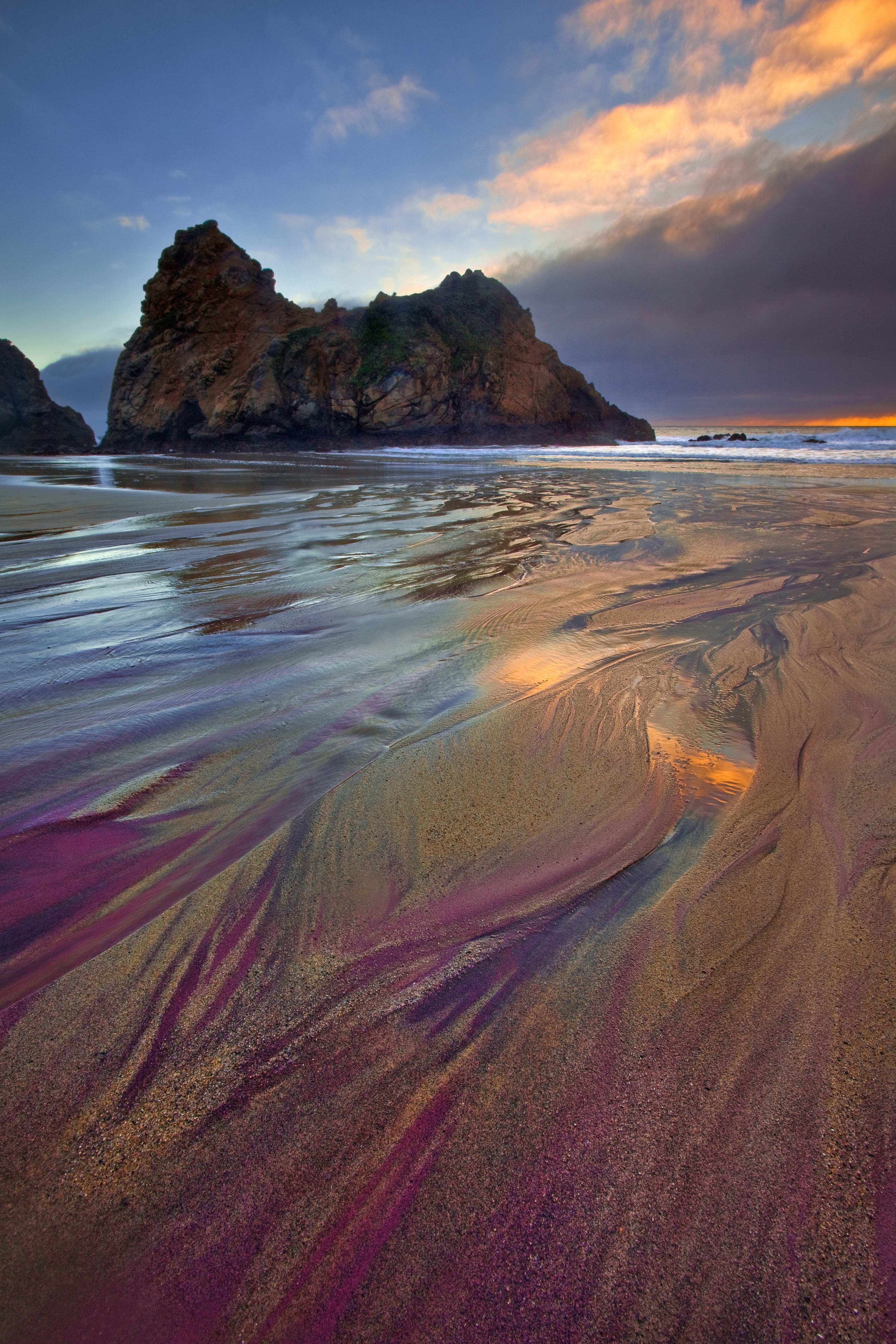 Lila homokos part: Pfeiffer Beach