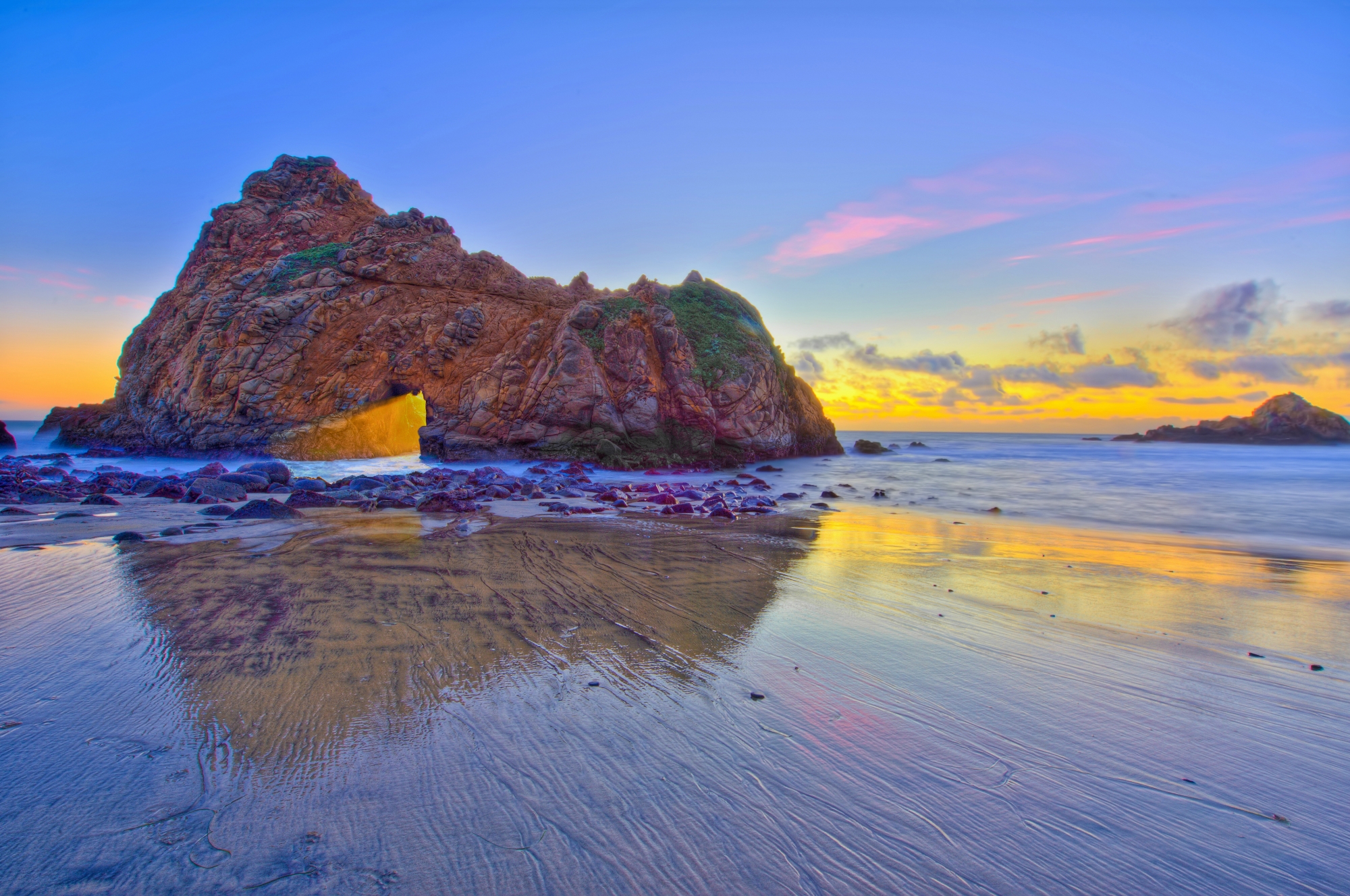 Lila homokos part: Pfeiffer Beach