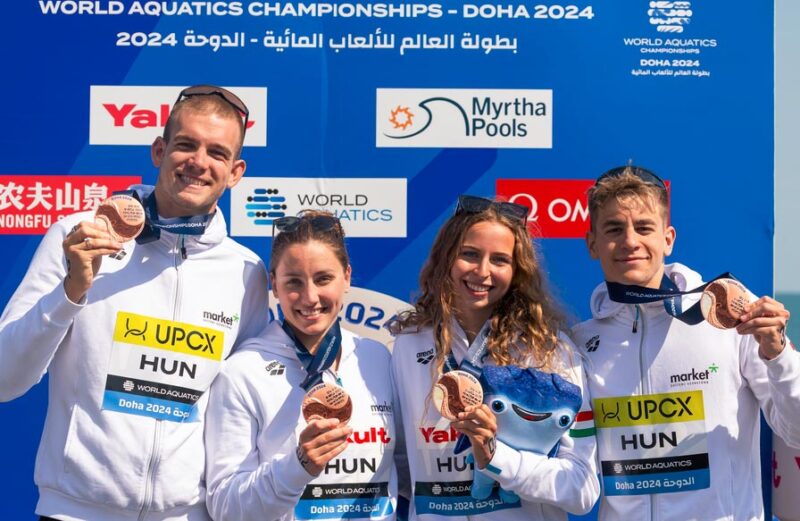 A bronzérmes nyíltvízi úszóink - Fotó: MTI/Derencsényi István