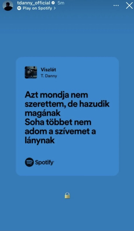 Forrás: T. Danny Instagram-sztorija