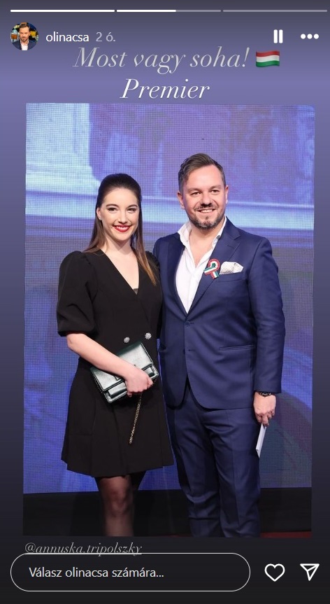 Nacsa Olivér és Tripolszky Anna (Fotó: Nacsa Olivér Instagram-oldala)